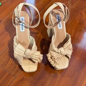Steve Madden Beige Espadrille Sandals
